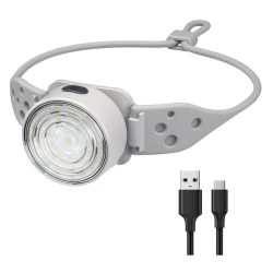 Lanterna de cap cu banda din Silicon Ajustabila cu Lumina Alba si Rosie
