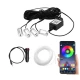 Lumina ambientala LED RGB fibra, Suport pentru aplicatii, 4 in 1, 6 metri