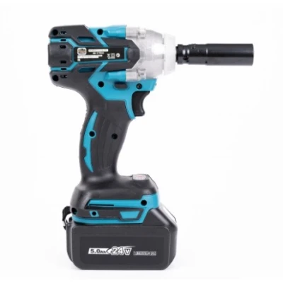 Masina de Insurubat cu Impact German Meister, cu 2 Acumulatori, 350Nm, 24V, 5Ah, Albastru