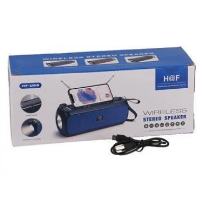 Mini difuzor portabil HF-U99 LED Bluetooth/USB/TF/FM/BT/MIC cu panou Solar