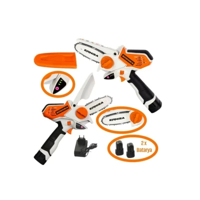 Mini Fierastrau electric ASR -CS18 portabil cu 2 acumulatori  si aparatoare lant
