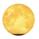 Mini Luna luminoasa cu suport metalic, diametru 13 cm