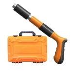 Mini Pistol manual pentru fixarea cuielor pe perete, accesorii si cutie transport incluse, Portocaliu