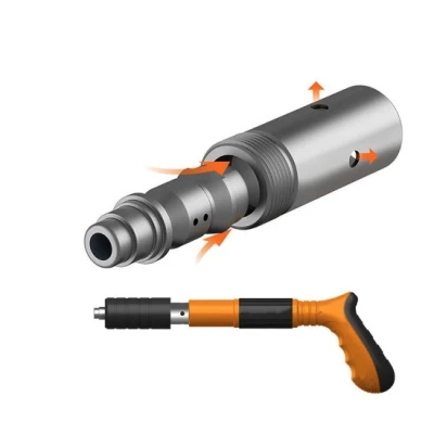 Mini Pistol manual pentru fixarea cuielor pe perete, accesorii si cutie transport incluse, Portocaliu