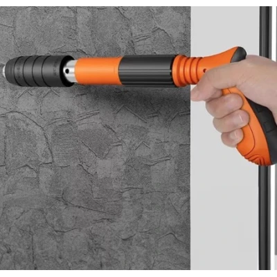 Mini Pistol manual pentru fixarea cuielor pe perete, accesorii si cutie transport incluse, Portocaliu