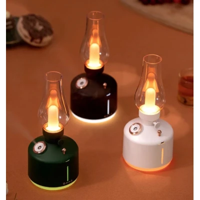 Mini umidificator ALB cu lampa fara capac si schimbare de culoare