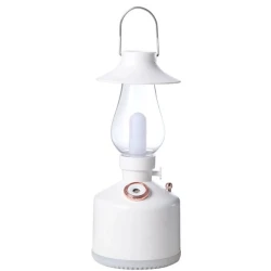 Mini umidificator ALB cu lampa vintage si schimbare de culoare 