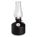 Mini umidificator NEGRU cu lampa fara capac si schimbare de culoare 