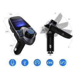 Modulator radio auto FM Bluetooth T11 cu card Micro SD/TF - DU75