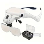 Ochelari cu 5 LUPE 2 LED 9892B2 Incarcare USB 1.5 - 3.5x
