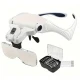 Ochelari cu 5 LUPE 2 LED 9892B2 Incarcare USB 1.5 - 3.5x