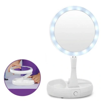 Oglinda Rotunda de machiaj AO 77900 pliabila cu LED