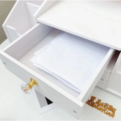 Organizator cosmetice cu Oglinda, 2 sertare, 4 compartimente, 40 x 20 x 33 cm