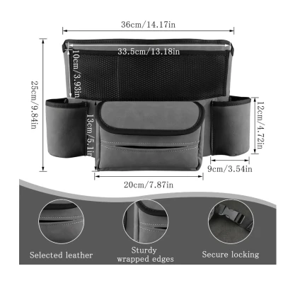 Organizator Multifunctional de Masini intre Scaune cu 2 Suport Pahare