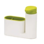 Organizator pentru chiuveta 2in1 plastic, alb/verde