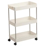 Organizator tip carucior multifuncional cu 3 rafturi Alb 