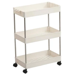 Organizator tip carucior multifuncional cu 3 rafturi Alb 