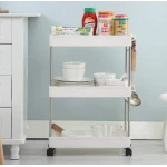 Organizator tip carucior multifuncional cu 3 rafturi Alb 