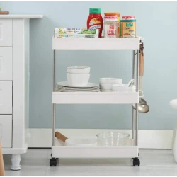 Organizator tip carucior multifuncional cu 3 rafturi Alb 