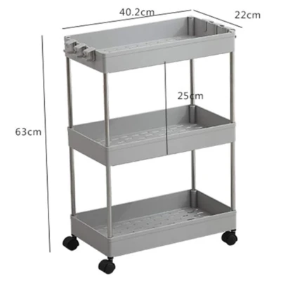 Organizator tip carucior multifuncional cu 3 rafturi Alb