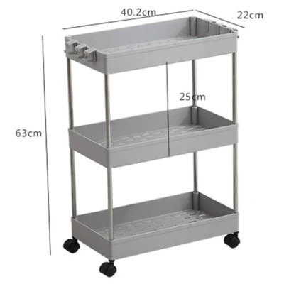 Organizator tip carucior multifuncional cu 3 rafturi Alb