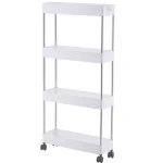 Organizator tip carucior multifuncional cu 4 rafturi Alb MD