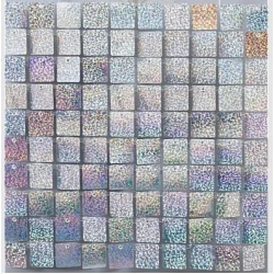 Panou decorativ model patrat cu paiete ARGINTIU cu SCLIPICI 30 x 30 cm