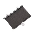 Parasolar auto cu ventuze retractabil negru 45 cm x 125 cm