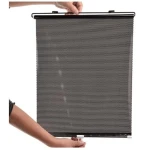 Parasolar auto cu ventuze retractabil negru 45 cm x 125 cm