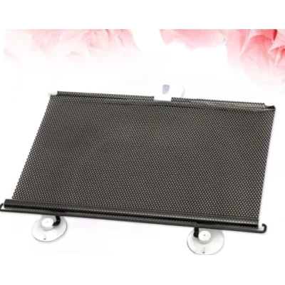 UB Parasolar auto cu ventuze retractabil NEGRU 58 cm x 125 cm