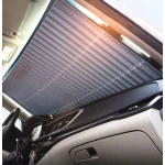 Parasolar auto retractabil impotriva razelor UV fixare prin ventuze 70 cm