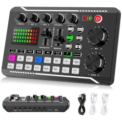 Placa de Sunet Live Q SK7 cu Mixer Audio Podcast si Schimbator de Voce