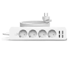 Prelungitor JORTAN OG2204 cu 4 prize 2 porturi USB si 2 Type C 2 metri