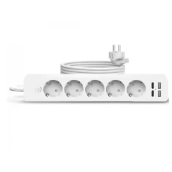 Prelungitor JORTAN OG2205 cu 5 prize 2 porturi USB si 2 Type C 2 metri