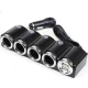 Priza auto 1504 cu 6 intrari  12V  In-Car negru MULTIPLICATOR