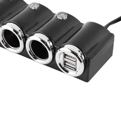 Priza auto 1504 cu 6 intrari  12V  In-Car negru MULTIPLICATOR