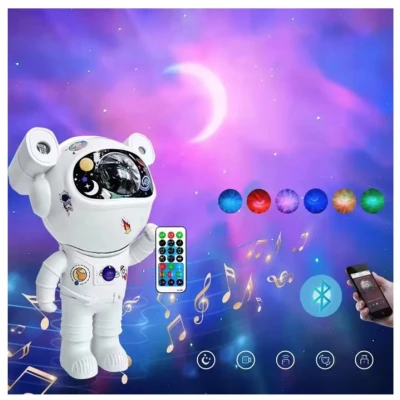 Proiector LED de Stele in forma de astronaut cu Stickere