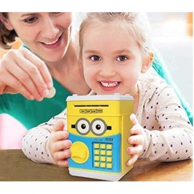 Pusculita interactiva pentru copii Minion cu functie ATM seif si cod pin