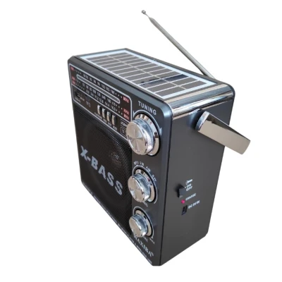 UB Radio cu Panou Solar XB-921 BT X-Bass mp3 player cu suport card sd/usb NEGRU