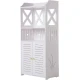 Raft de baie WPC alb Dulap 92x40x25 cm
