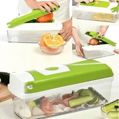 Razatoare multifunctionala cu 11 piese pentru fructe si legume