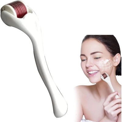 Rola masaj facial MESOROLLER 540ace 1mm  Alb