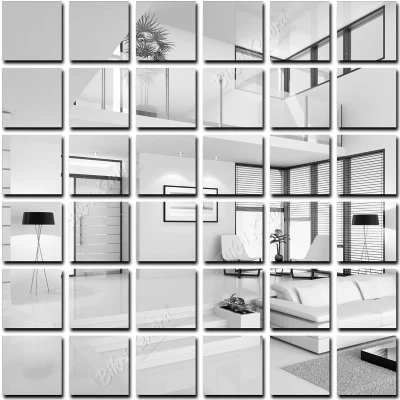 Set 10 Oglinzi Design Hexagon - Oglinzi Decorative Acrilice Cristal - Diamant - Fagure 10 bucati/set