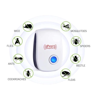 Set 2 Aparate Anti-Rozatoare si Tantari Pest Repeller Alb/Negru