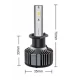 Set 2 becuri auto COB H1, 100W, lumina alb-rece, 12000 lumeni