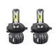 Set 2 becuri auto COB H4, 100W, lumina alb-rece, 12000 lumeni