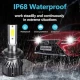 Set 2 becuri auto COB H7, 100W, lumina alb-rece, 12000 lumeni