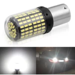 Set 2 Becuri LED Canbus 1156 Pozitie Galben BA15S P21W  180 GRADE 144 LED-uri
