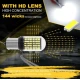 Set 2 Becuri LED Canbus 1156 Pozitie Galben BA15S P21W  180 GRADE 144 LED-uri