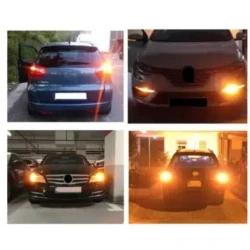 Set 2 Becuri LED Canbus 1156 Pozitie Portocaliu BA15S P21W 144 LED-uri